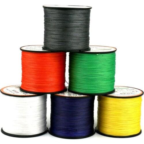 500m 4 Strand PE colorful super strength anti bite line strong sensitivity and good corrosion resistance of fishing line