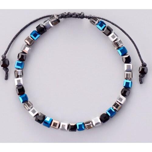 Fashion Bling Crystal Bead Friendship Bracelet Coloful Cristal Simple Bracelet for women Beaded Bohemia OL Bracelet