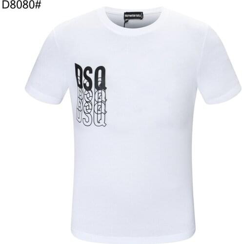 DSQ PHANTOM TURTLE Mens Short Sleeve Logo Series Graphic T-Shirt Men Fashion Print Cotton Tees Breathable Quality Tops D80802