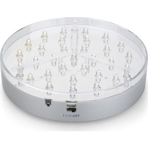 2pieces/lot E Luminator Light Base, 31 White LEDs, 6inch Diameter 3AA Battery Operated Super Bright LED Uplighter