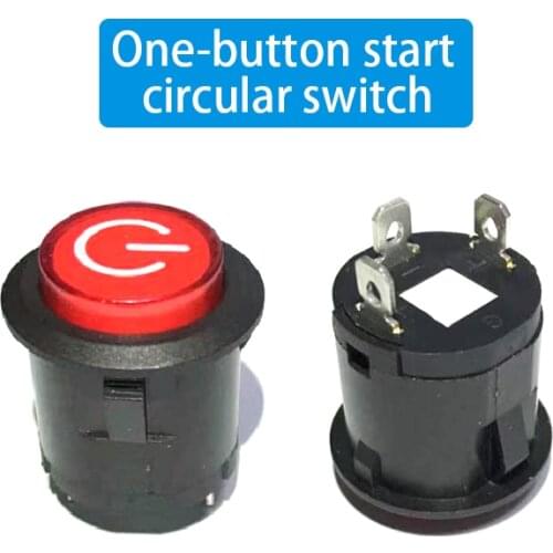 Power Start Switch for Childrens Electric Stroller One-click Start Round Button Button Baby Car Accessories 2.8mm