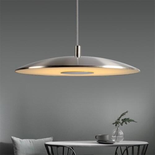 Nordic Modern Fiberglass Saucer FRP Pendant Lights Restaurant LED Single-head Living Room Bedside Bar Round Table Hanging Lamps