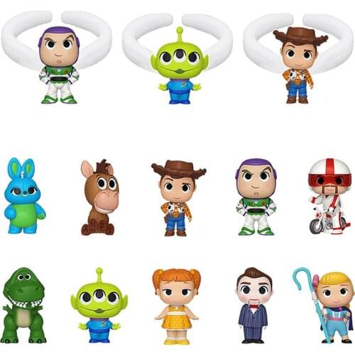 Disney Toy Story Simple Ring Ladies Girl Jewelry Gift Ring Hudi Buzz Lightyear Egg Head Couple Shepherdess Resin Ring