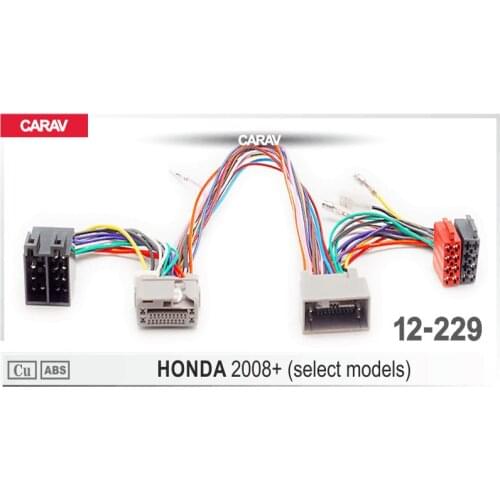 CARAV 12-229 ISO Radio Adapter for HONDA 2008+ (select models) Wiring Harness Connector Lead Loom Cable Plug