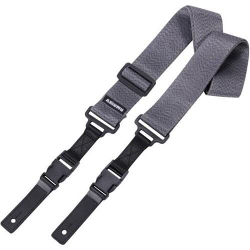 Guitar Seatbelt Strap with Clip Design Nylon Weave with Leather Ends Bass Belt for Acoustic Electric Guitar Bass Parts