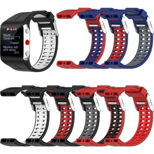 Strap For Bonone Polar V800 Smartwatch Dual Color Silicone Bracelet Replacement Wristband For Bonone Polar V800 Smart Watch Band