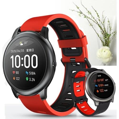 Suitable for Silicone watch strap for Xiaomi haylou solar 47mm for amazifit GTR sportsbracelet spare watch strap wristband