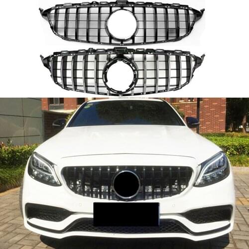 Car Hood Front Bumper Grill fit for Mercedes Benz C class C200 C250 C300 W205 2015 2016 2017 2018