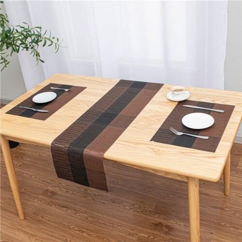 Modern Table Runner For Dining Table PVC Table Cover Waterproof Non-slip Grey Black Kitchen Accessories Table Cloth 30x180cm