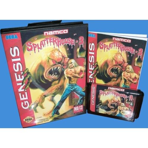 Splatterhouse 3 With Box And Manual 16bit MD Game Card For Sega Mega Drive For Genesis