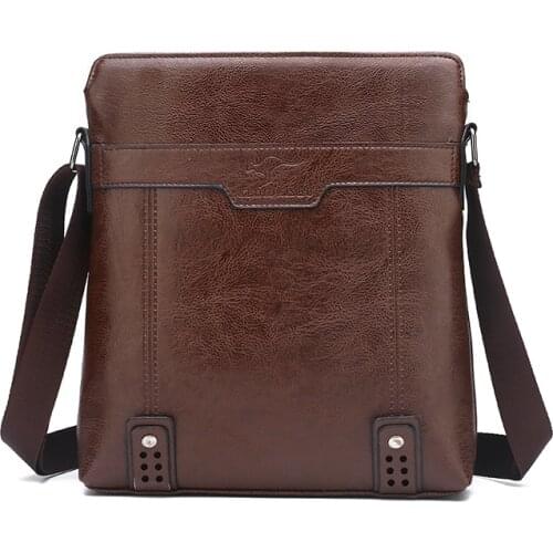 Business Style Mens Handbag Shoulder Bag Soft PU Leather Vintage Male Messenger Bag Fashion Elegant Mens Bag Casual Pouch 2021