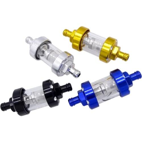 1pc Universal 1/4'' 6mm Motorcycle Oil Cleaner Inline Fuel Gas Filter for Moto ATV Bike Oil Fuel Filter Replacement Separato