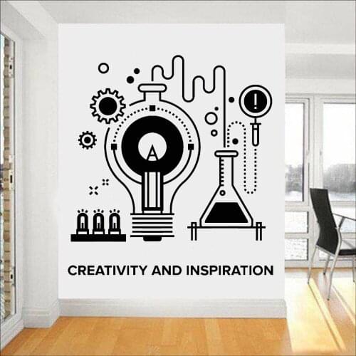 Vinyl Wall Decal School Creative Inspiration Chemistry Table Wall Stickers Teen Room Home Decoration Window Wall Murals Z438