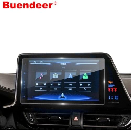 Buendeer Car Screen Protector film For Toyota C-HR 2016 2017 2018 High Clarity Anti Scratch GPS Navigation Tempered glass film