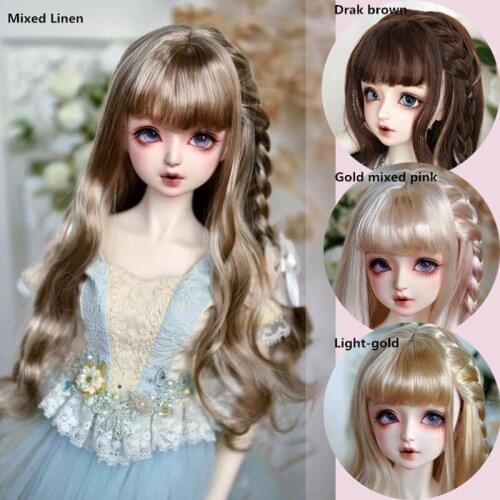 1/6 1/4 1/3 BJD Wig Soft Doll Wig for Smart Doll/Mdd/SD/DD/Msd/Minifee/Yosd Doll Accessories,Long Wavy Wig Hair for Dolls