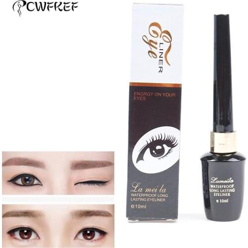 1PC 10ml Waterproof Eyeliner Hard Head Quick Dry Sweatproof Black Liquid Eyeliner Pen Long Lasting Eye Cosmetics