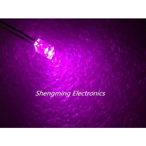 100pcs 2x3x4 Pink led light emitting diode super bright water clear 600-800mcd