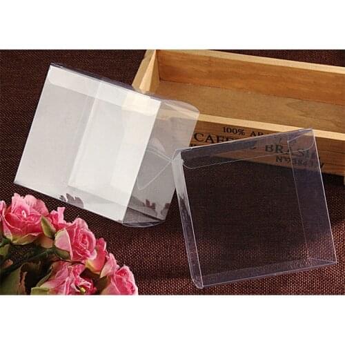 100pcs Jewelry Gift Box Clear Boxes Plastic Box Transparent Storage Pvc Box Packaging Display Pvc Boxen For Wedding/christmas
