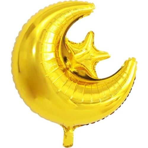 2pcs Hajj Mubarak Balloon for Eid Party Festival Aluminum Foil Balloon Ramadan Party Decoration Supplies