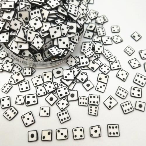 20g/lot Dices Playing Games Polymer Clay for DIY Crafts 5mm Plastic Klei Mud Particles Dice 1-6 Numbers Clays