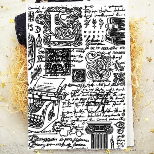 20Pcs 11*16CM Roman Word Transparent Clear Stamp Silicone Stamp/Seal DIY Scrapbooking/Photo Album Stamp Sheets Bulk Deals