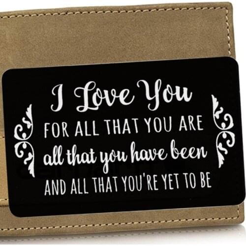 2020 new I love you .. wallet lined card metal couple postcard valentine card christmas postcard