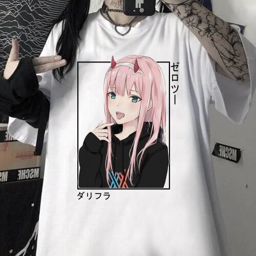2021 Darling In The Franxx Anime Harajuku T Shirt Men Zero TWO Funny Manga T-shirt Cool Anime T Shirt
