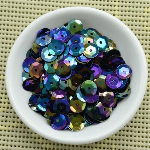3000pcs(50g) Brilliant Black Color 6mm CUP round loose sequins Paillettes sewing Wedding craft Scrapbook Garment Accessories