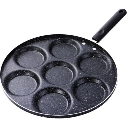 7 Holes Eggs Frying Pot Omelet Pan Non-stick Egg Pancake Steak Omelette Pans Kitchen Breakfast Maker