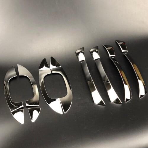 Car-styling stainless steel door handles trim cover stickers for Volkswagen Golf 6 Passat Scirocco T-ROC Sharan for Skoda Superb