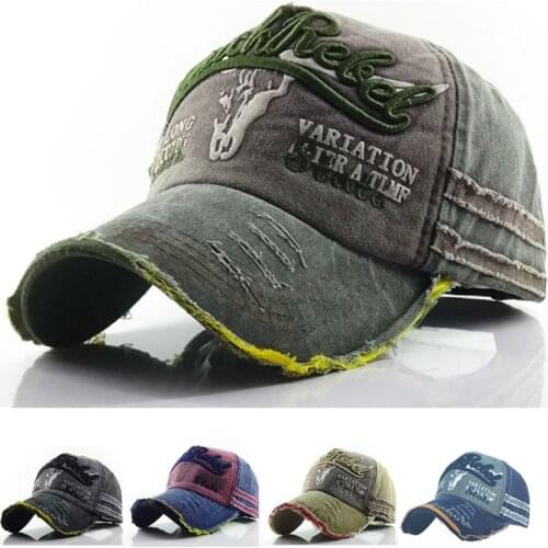 Hot 100% Washed Cotton Baseball Cap Snapback Caps Retro Letter Bone Hats For Men Women Gorras Hombre Dad Casual Casquette