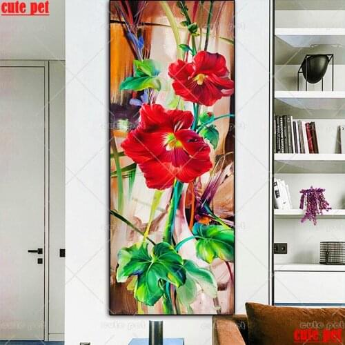 Large puzzle Painting Plant flower pansy DIY Diamond Painting diamond Embroidery 5d mosaic Diamond cross stitch rhinestone decor