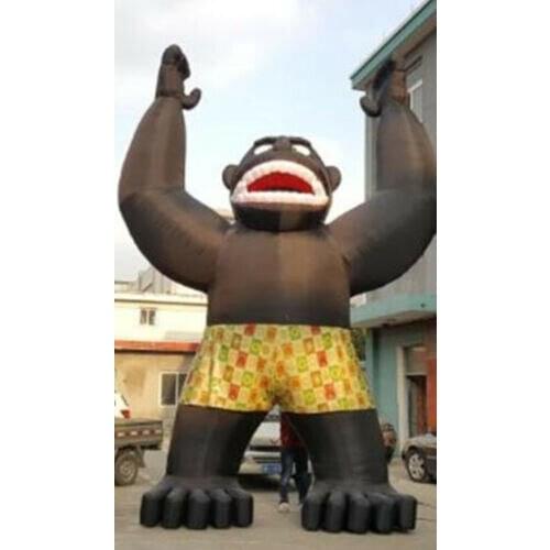 CE 20ft Inflatable Black Gorilla Advertising Promotion with Blower 6 meters