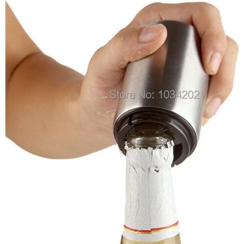 Cylindrical stainless steel automatic beer bottle opener / push automatic bottle opener Free Shipping