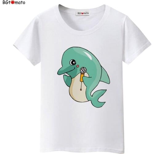 2021 Dolphin t-shirt cute top tees cartoon shirt 3d printed t-shirts cheap sale lovely top brand t shirt women clothes