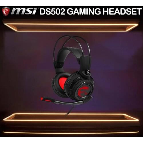 MSI DS502 GAMING HEADSET LED Ergonomic Wired Gamer Headphones With Microphone RGB noise reduction HiFi 7.1 For Laptop PC Gamer