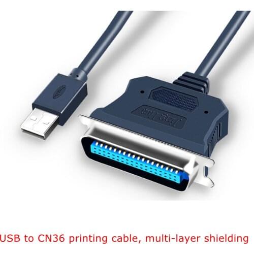 1.2m USB to parallel port DB36-pin printing cable Needle type old printer high-speed transmission data cable