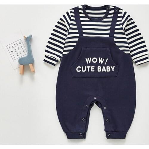 Baby Romper 2021 Spring Autumn Newborn Boys Clothes 0-24m Full Sleeve Casual New Year Baptism Kids Boy Clothing Bebes Overalls