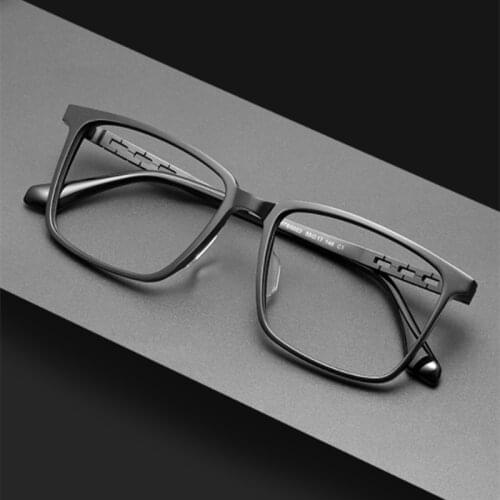 Pure Titanium Men Business Glasses Frame Sheet Glasses Frame Myopia Glasses Square Frame Retro Optical Prescription Glasses