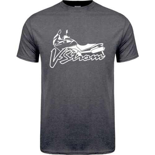 V-Strom Motorcycle T Shirts Men Summer Short Sleeve Cotton Man Tops Cool T-shirts LH-215
