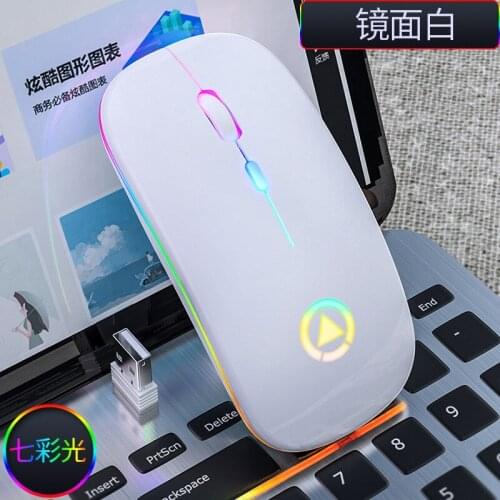 Silent Rechargeable Wireless Mouse Office Home Ergonomic RGB LED Backlit 2.4Ghz USB Optical Mice For Laptop PC New
