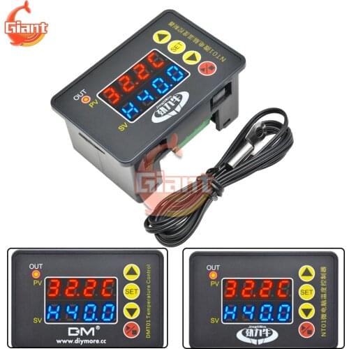 NT01 DMT01 220V DC 12V 24V Thermostat 110V Temperature Controller Thermoregulator Heating Cooling Control for Incubator Aquarium