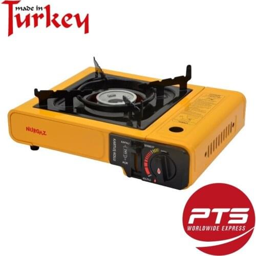 Nurgaz Brand Campout Cassette 2021 New Outdoor BBQ Grill Portable Yellow Color Household Turkish Gas Camping Stove Gas Furnace