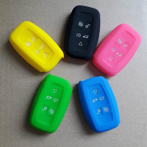 Remote Key Shell Silicone Cover Repair For Land Rover Range Rover Evoque Sport LR4 Silica Gel Holder Protect 5B Case