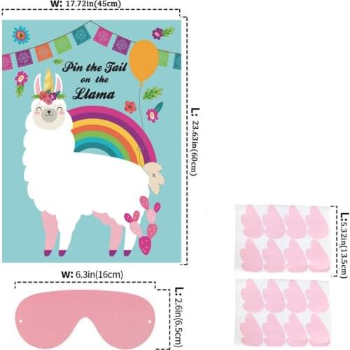 Alpaca Party Birthday Favors Games Pin The Llama on the Llama Kids Birthday Party Decoration Party Supplies Gifts Games HW99
