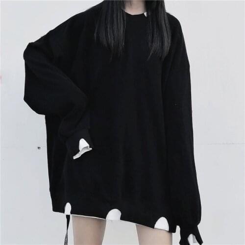 Spring/Autumn/Winter Oversized Sweater Street Trend Irregular Fake Two Piece Fashion Pullover Casual Versatile Sports Couple Top