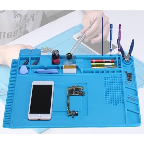 Heat Insulation BGA Silicone Soldering Mat Heat Gun Repair Soldering Station Maintenance Platform Desk Mat 45x30cm