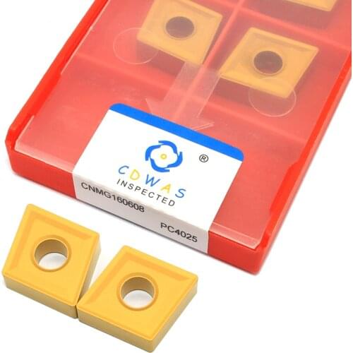10PCS CNMG160608 PC4025 External Turning Tool High Quality Carbide Inserts CNMG 160608 CNC Lathe Cutter Tools For Steel