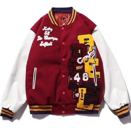 April MOMO 2021 Men Spring Autumn Thick Baseball Oversize Jackets Coats Male Casual Fashion Loose Style Patchwork Jackets Men