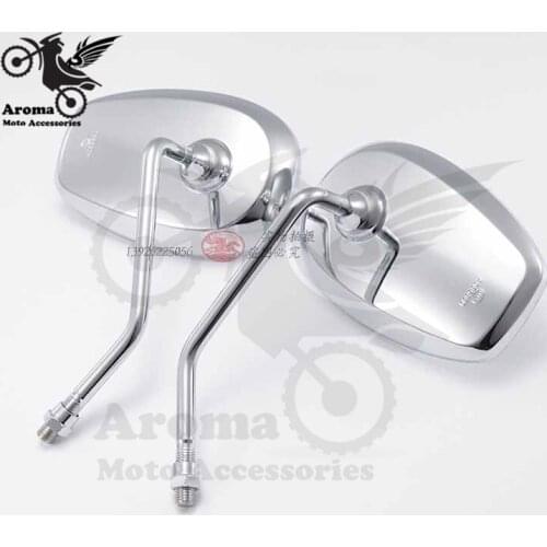 Top quality chrome motorbike Accessories for Harley Davidson style motorcycle rearview mirror 10mm 8mm universal Chopper parts